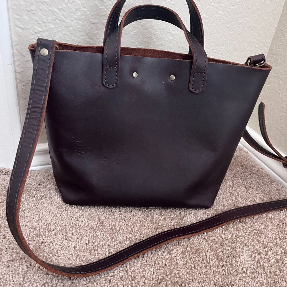Portland Leather Goods Mini Crossbody Tote - Grizzly - Picture 7 of 7
